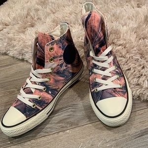 Converse All Star Hi- Top Coral/Navy